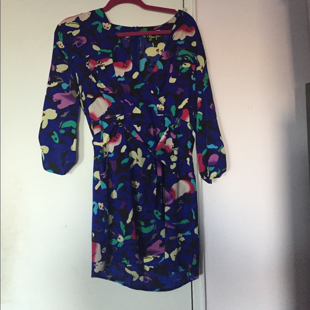 Yumi Kim Blue Multi Dress with Belt like …